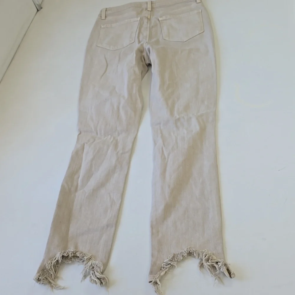 L’Agence High Line Skinny Jeans High Rise Biscuit Destruct